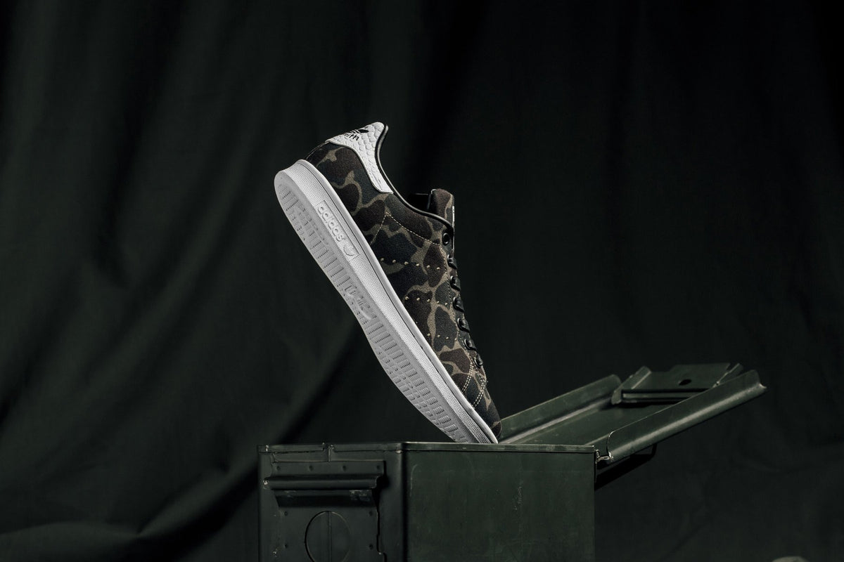 Adidas Originals Stan Smith In Core Black/Camo Available Now