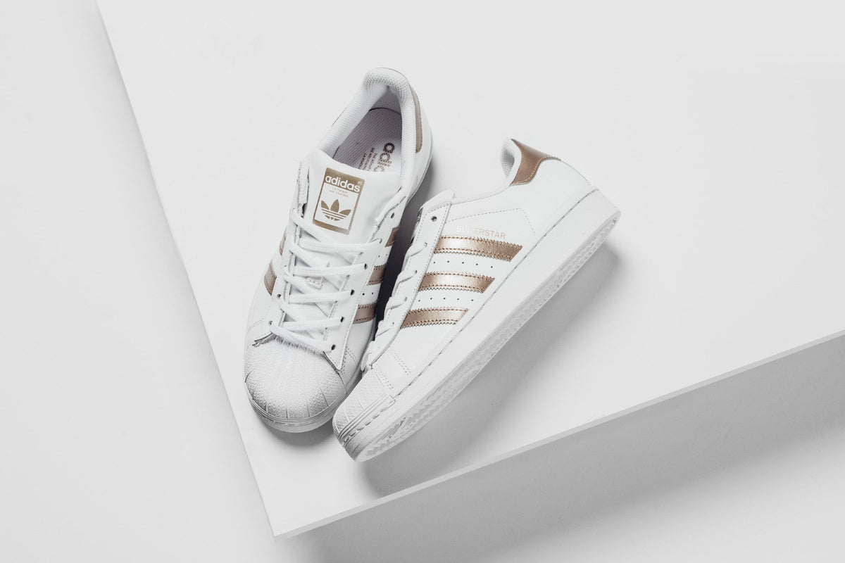 Adidas Originals Women's Superstar In White/Bronze