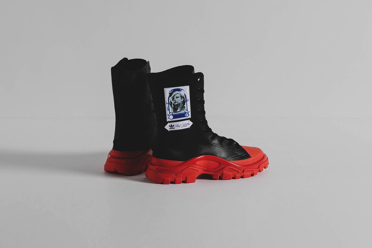 Adidas x Raf Simons Detroit High "Core Black/Red" Available Now