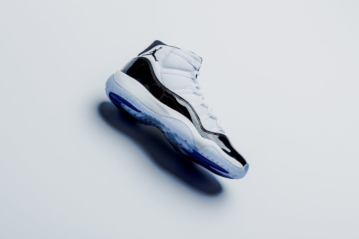 Air Jordan 11 Retro Youth 'Concord' "White/Black/Concord" Available Now