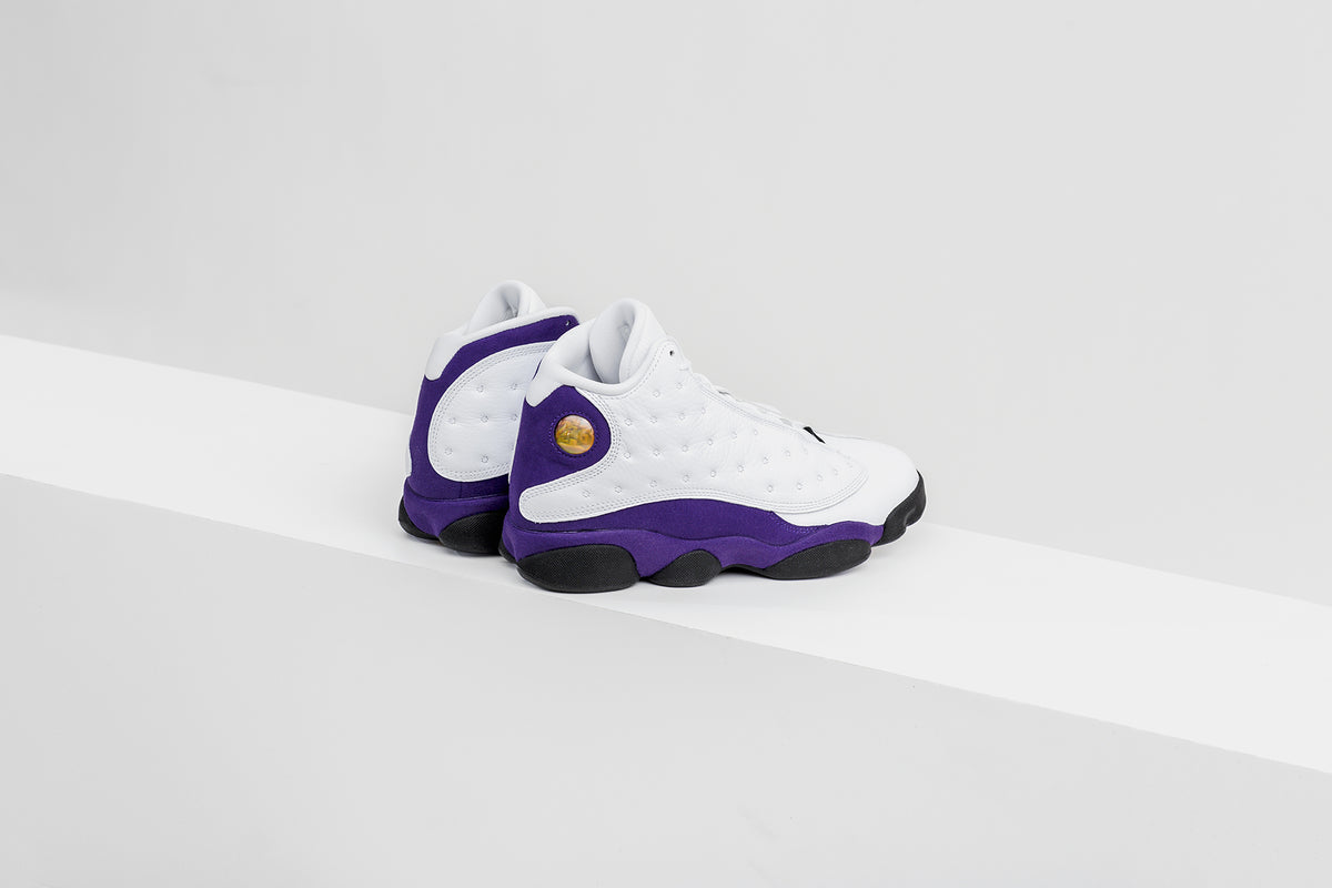 Air Jordan 13 Retro 'Lakers' "Court Purple/University Gold" Available Now