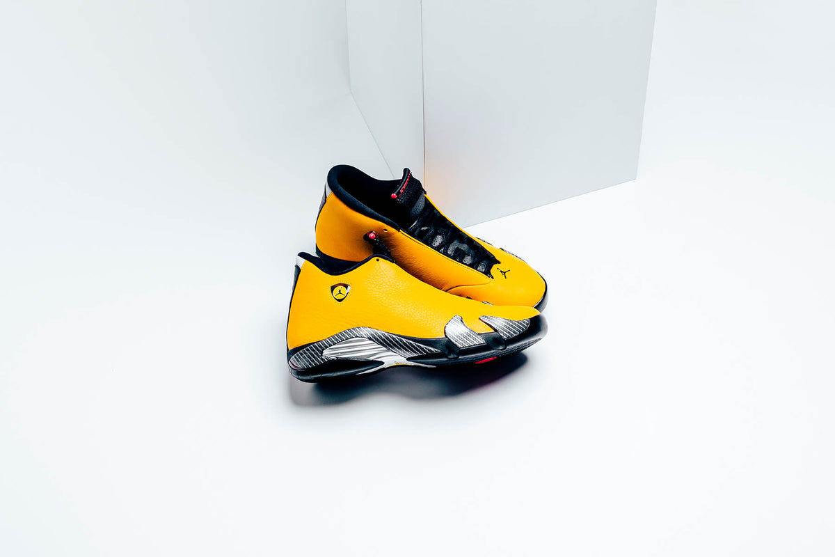 Air Jordan 14 Retro SE 'Reverse Ferrari' "University Gold/University Red" Coming Soon