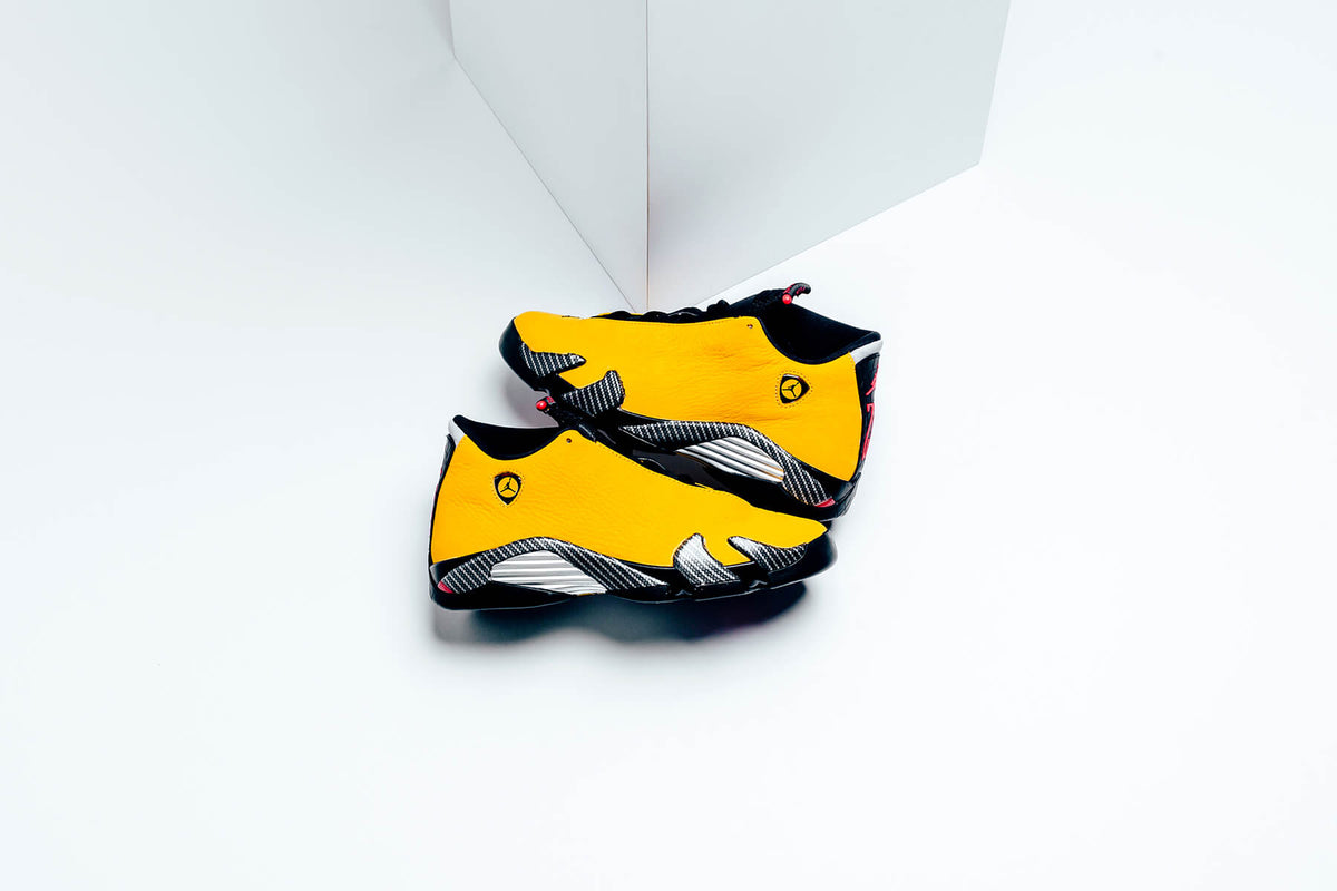 Air Jordan 14 Retro SE Youth 'Reverse Ferrari' "University Gold/University Red" Coming Soon