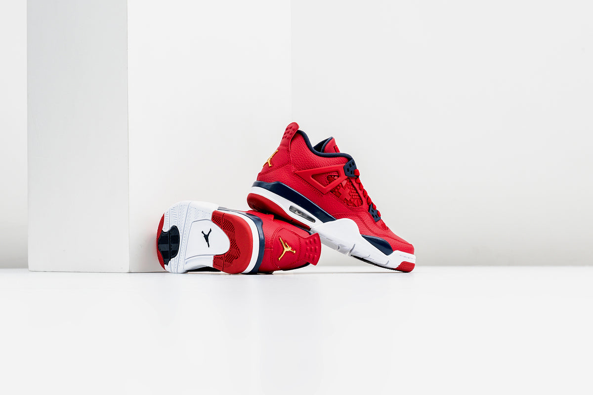 Air Jordan 4 Retro 'FIBA' (GS) "Gym Red" Available Now