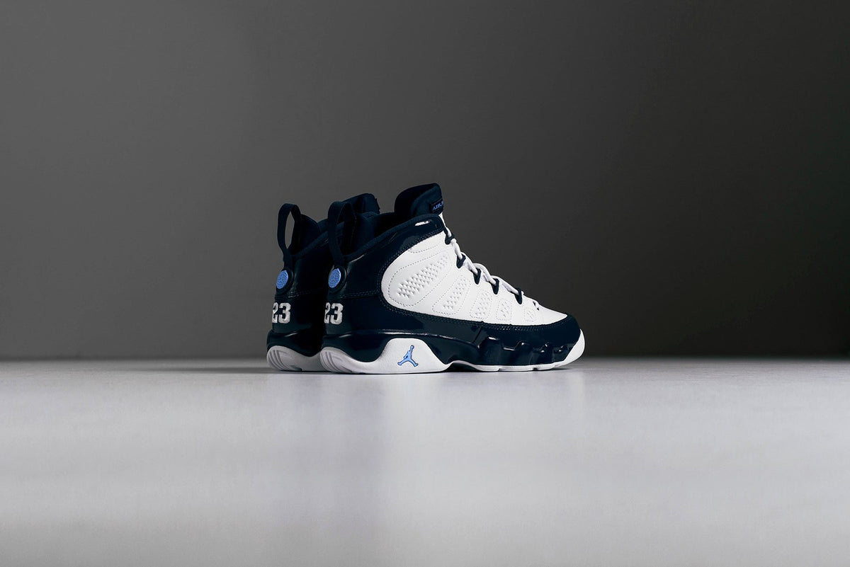 Air Jordan 9 Retro GS "White/University Blue/Midnight Navy" Coming Soon