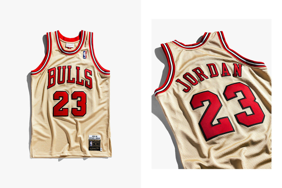 Mitchell & Ness NBA Authentic Michael Jordan 95-96 Jersey "Gold" Available Now