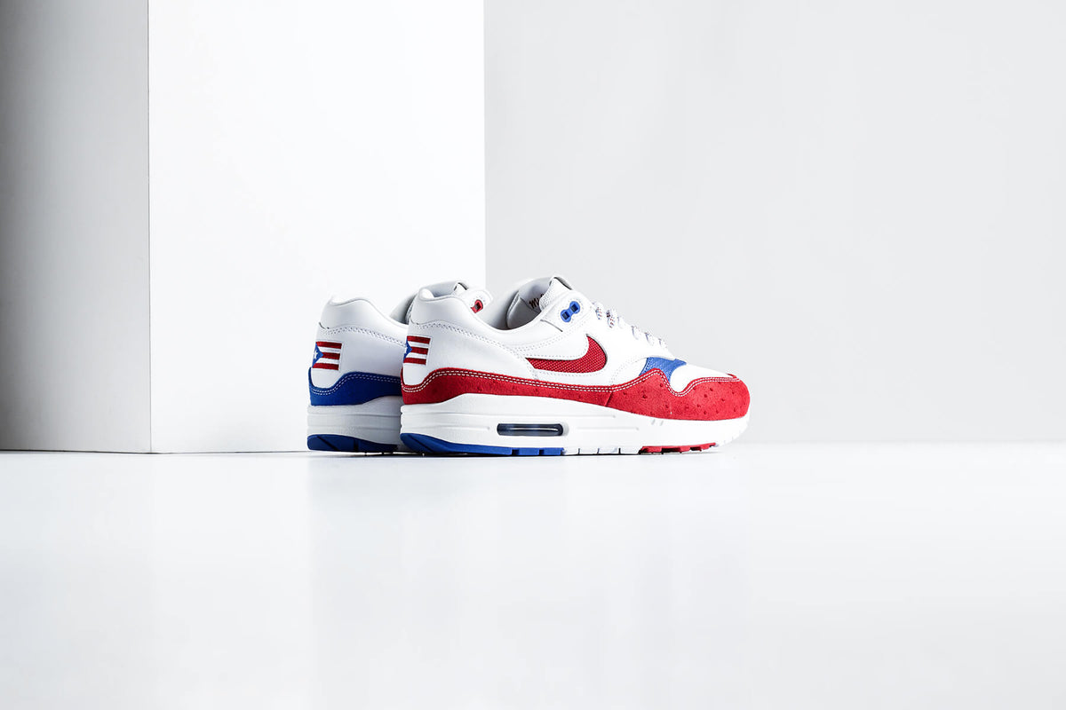Nike Air Max 1 Premium 'Puerto Rico' "White/Gym Red-Racer Blue" Coming Soon