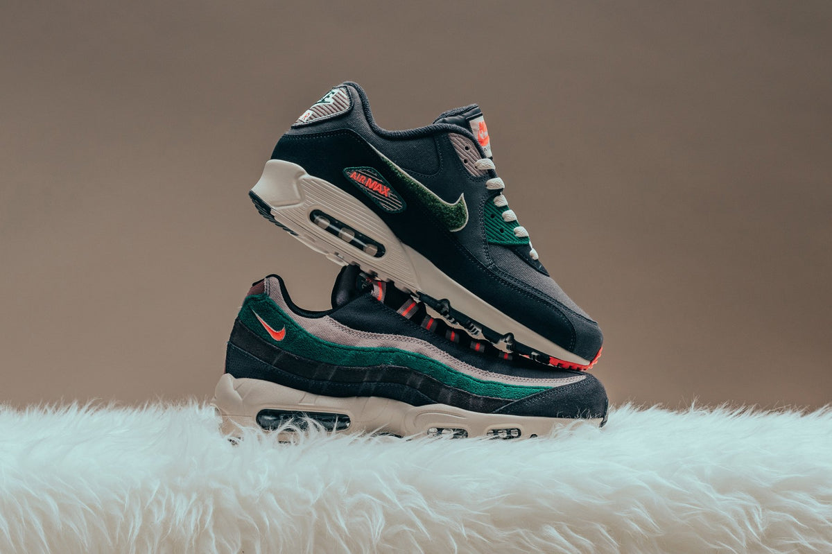 Nike Air Max 90 & 95 Premium SE "Oil Grey/Rainforest" Available Now