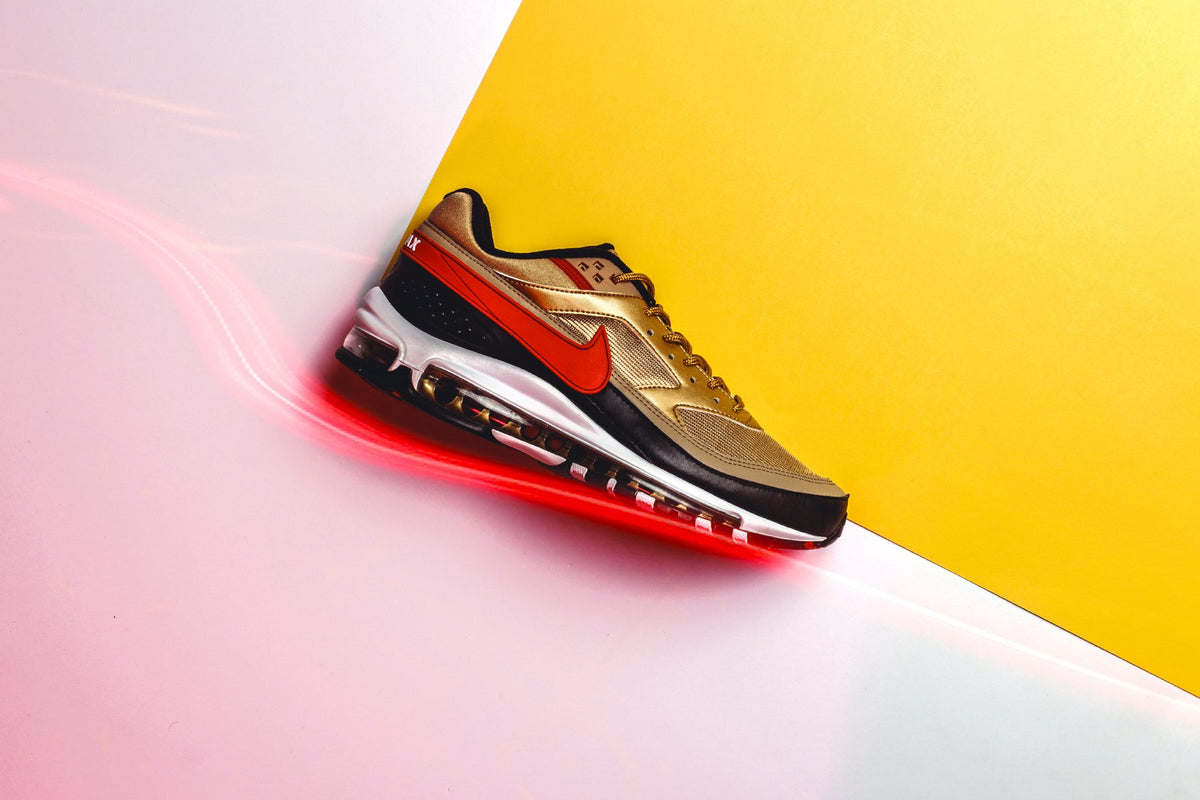 Nike Air Max 97/BW "Metallic Gold/University Red" Available Now