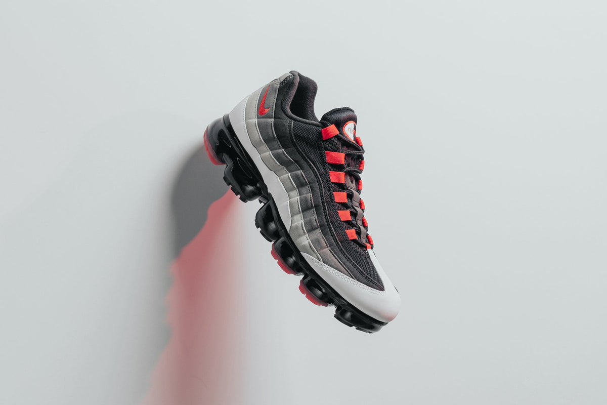 Nike Air VaporMax '95 "White/Hot Red" Available Now
