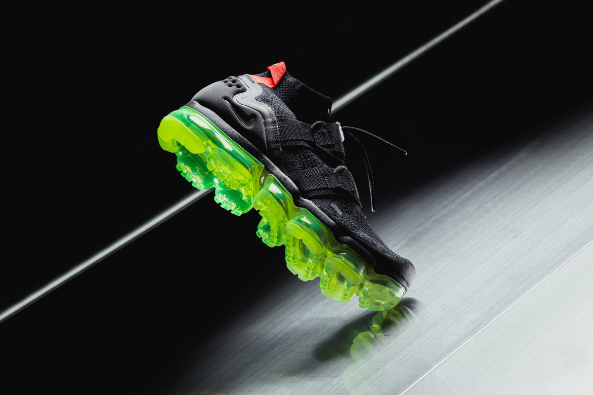 Nike Air VaporMax Flyknit Utility "Black/Volt/Bright Crimson" Available Now