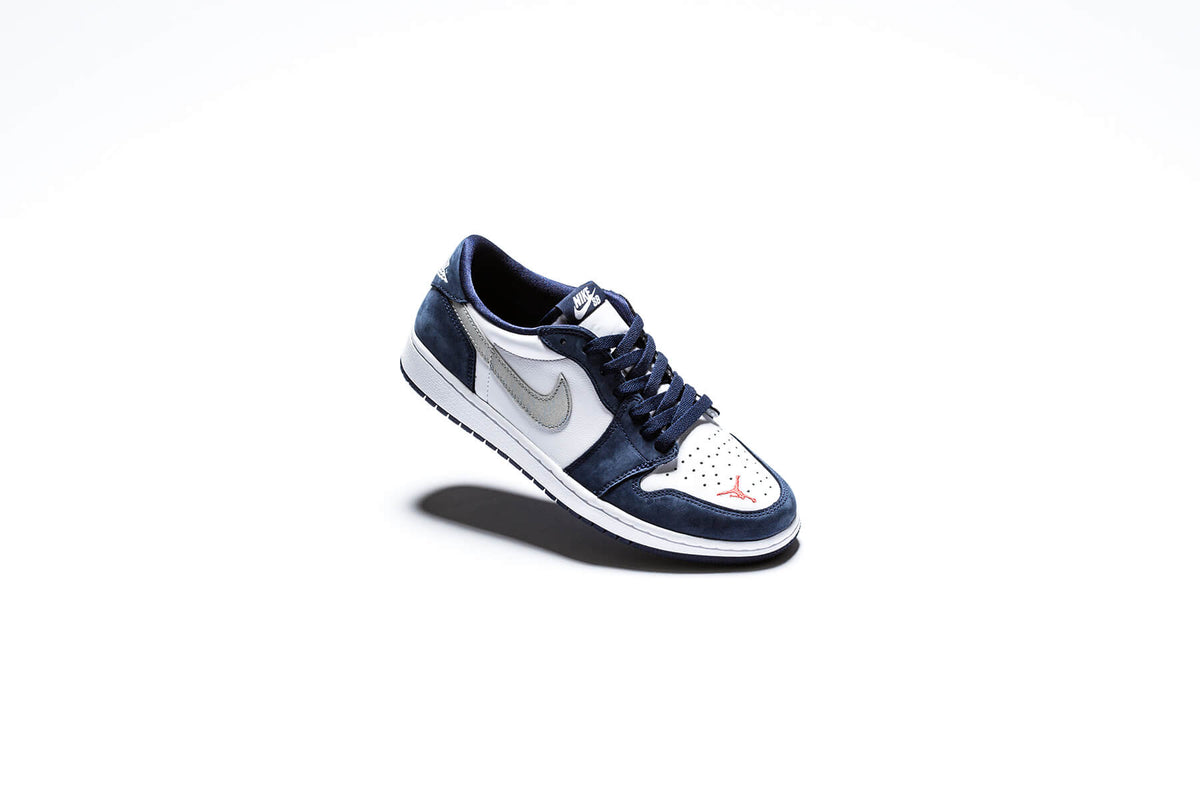 Nike SB Air Jordan 1 Low "Midnight Navy/Metallic Silver" Coming Soon