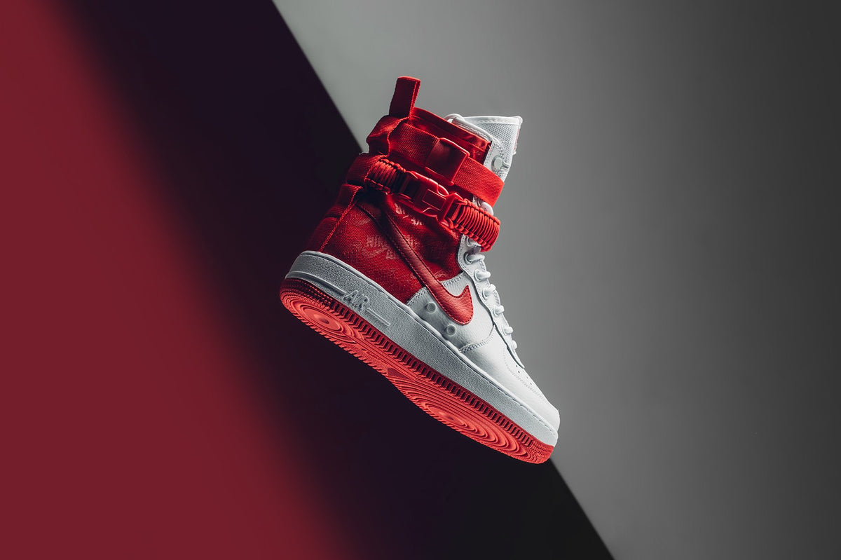 Nike SF Air Force 1 "White/University Red" Available Now