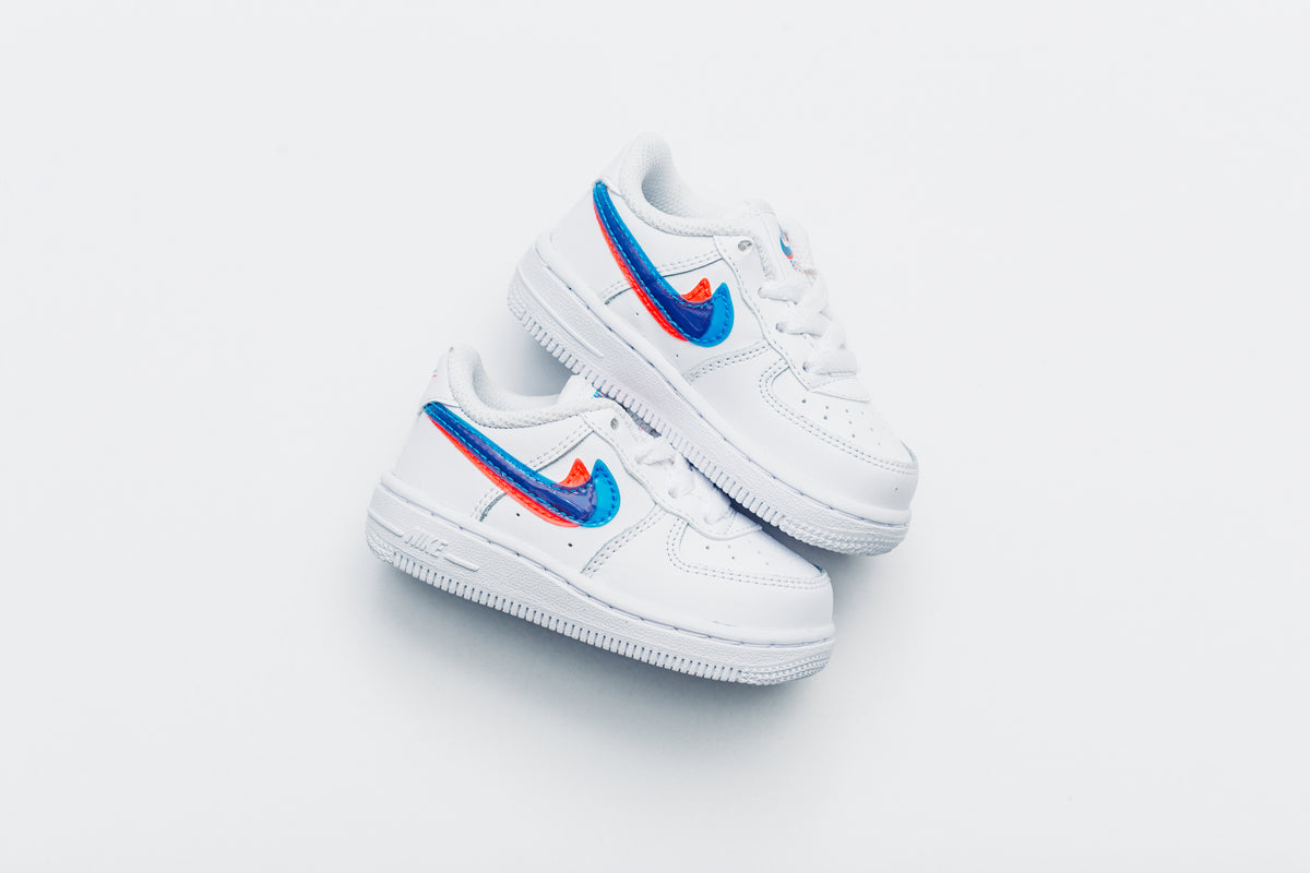 Nike Toddler Air Force 1 LV8 KSA "White/Blue Hero/Bright Crimson" Available Now