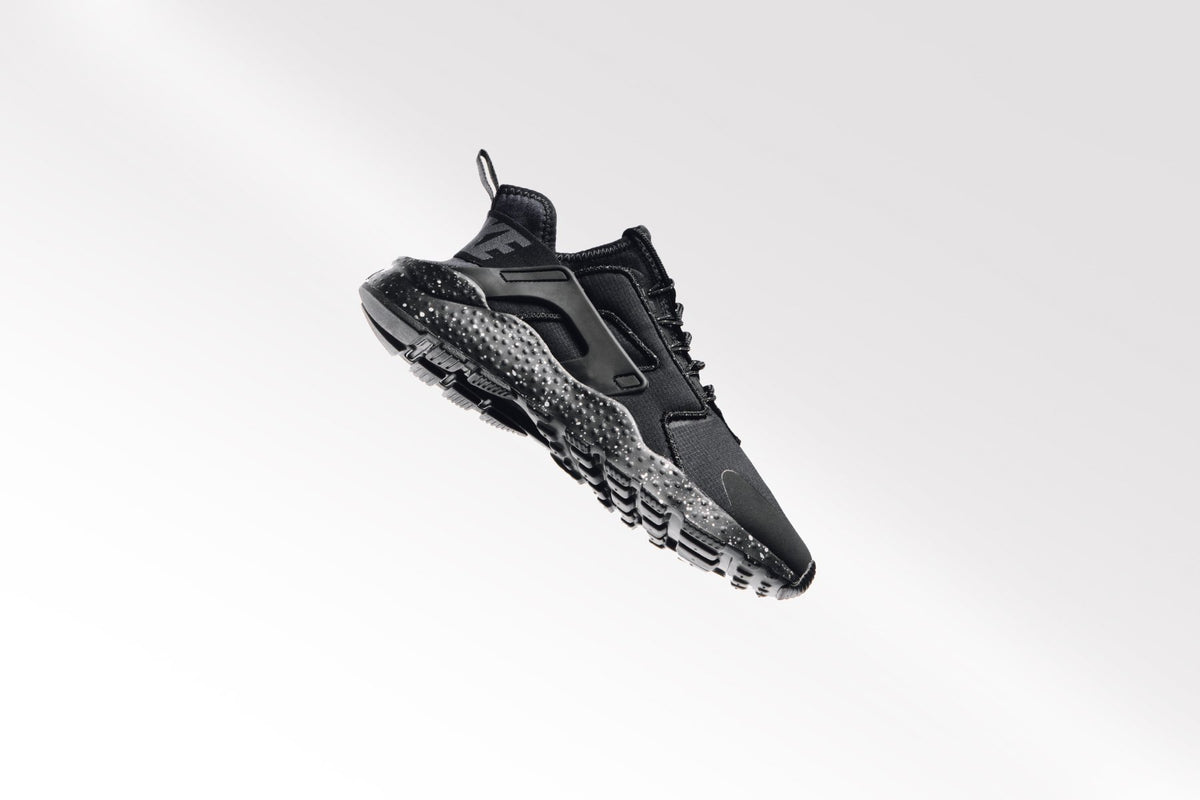Nike Women's Air Huarache Run Ultra "Black/Metallic Silver" Available Now