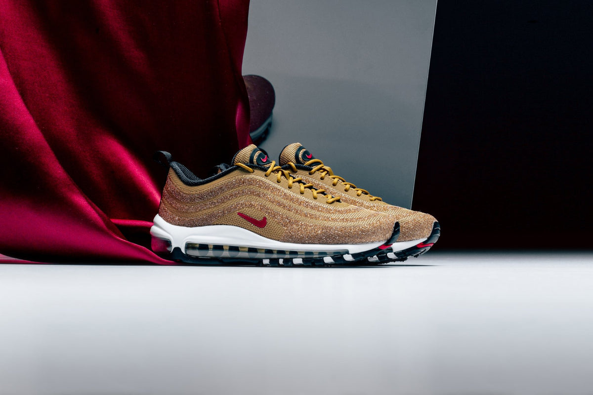 Nike Women's Air Max 97 LXX "Metallic Gold/Varsity Red" Available Now