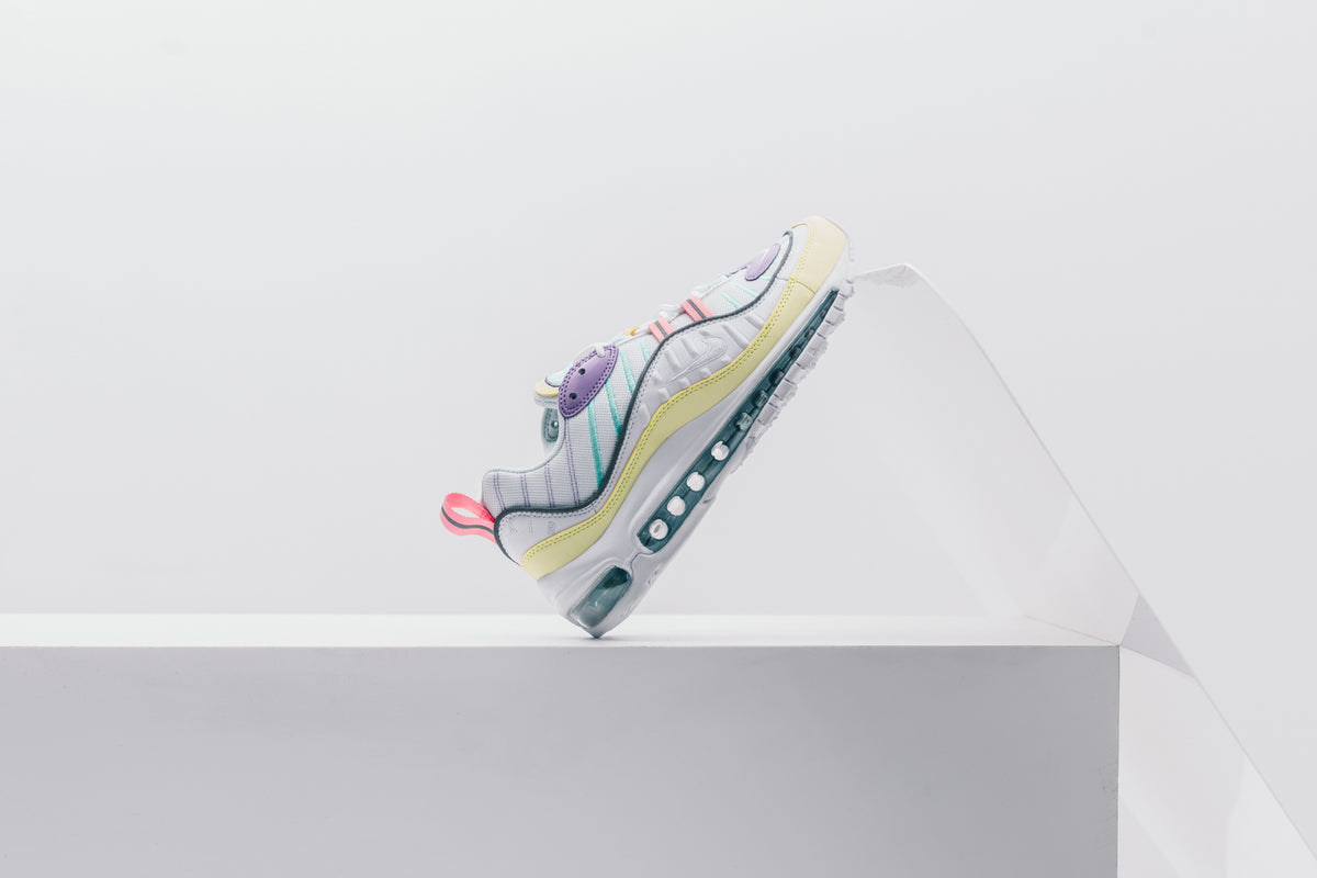 Nike Women's Air Max 98 "Luminous Green/White-Atomic Violet" Available Now