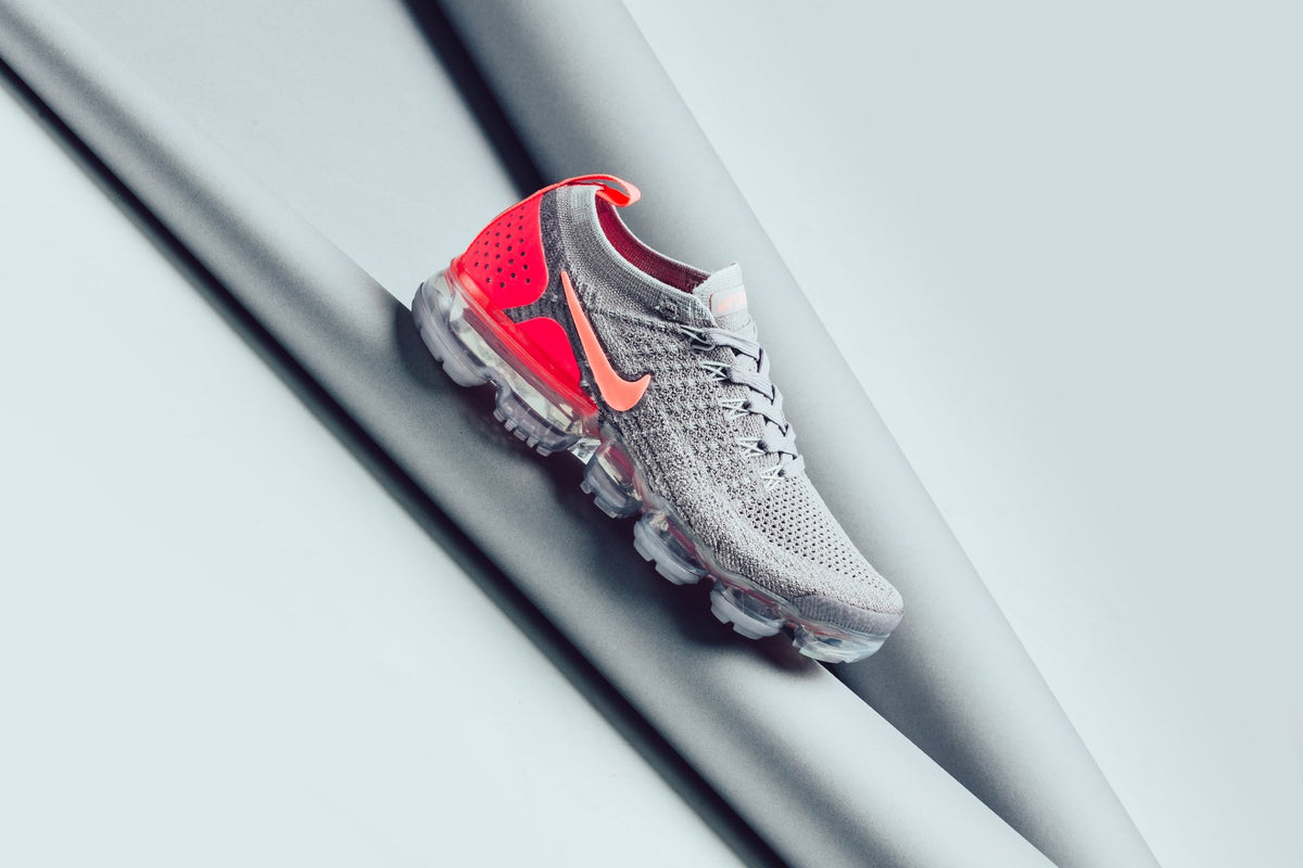 Nike Women's Air VaporMax Flyknit 2 "Atmosphere Grey/Crimson Pulse" Available Now