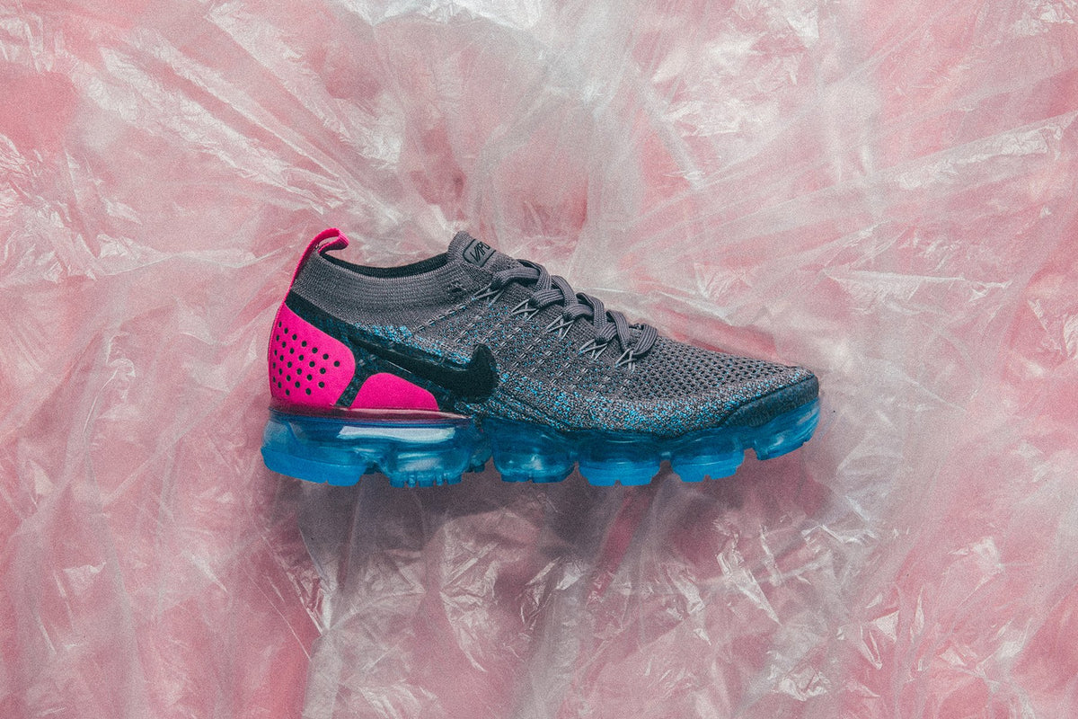 Nike Women's Air Vapormax Flyknit 2 "Gunsmoke/Blue Orbit/Pink Blast" Available Now
