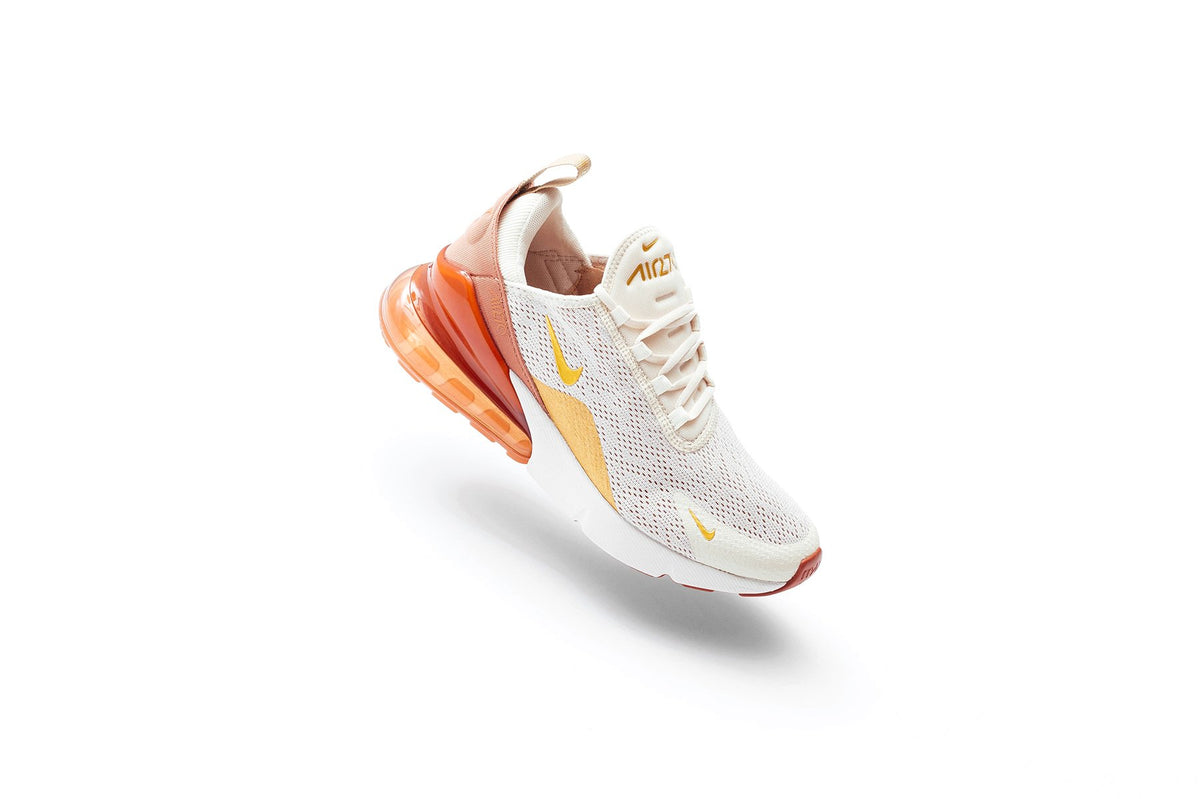 Nike Women's Air Max 270 "Light Cream/Metallic Gold-Terra Blush" Available Now