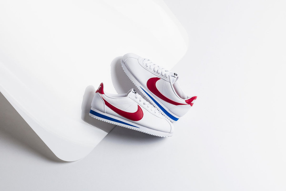Nike Women's Classic Cortez Leather "White/Varsity Red/Varsity Royal" Available Now