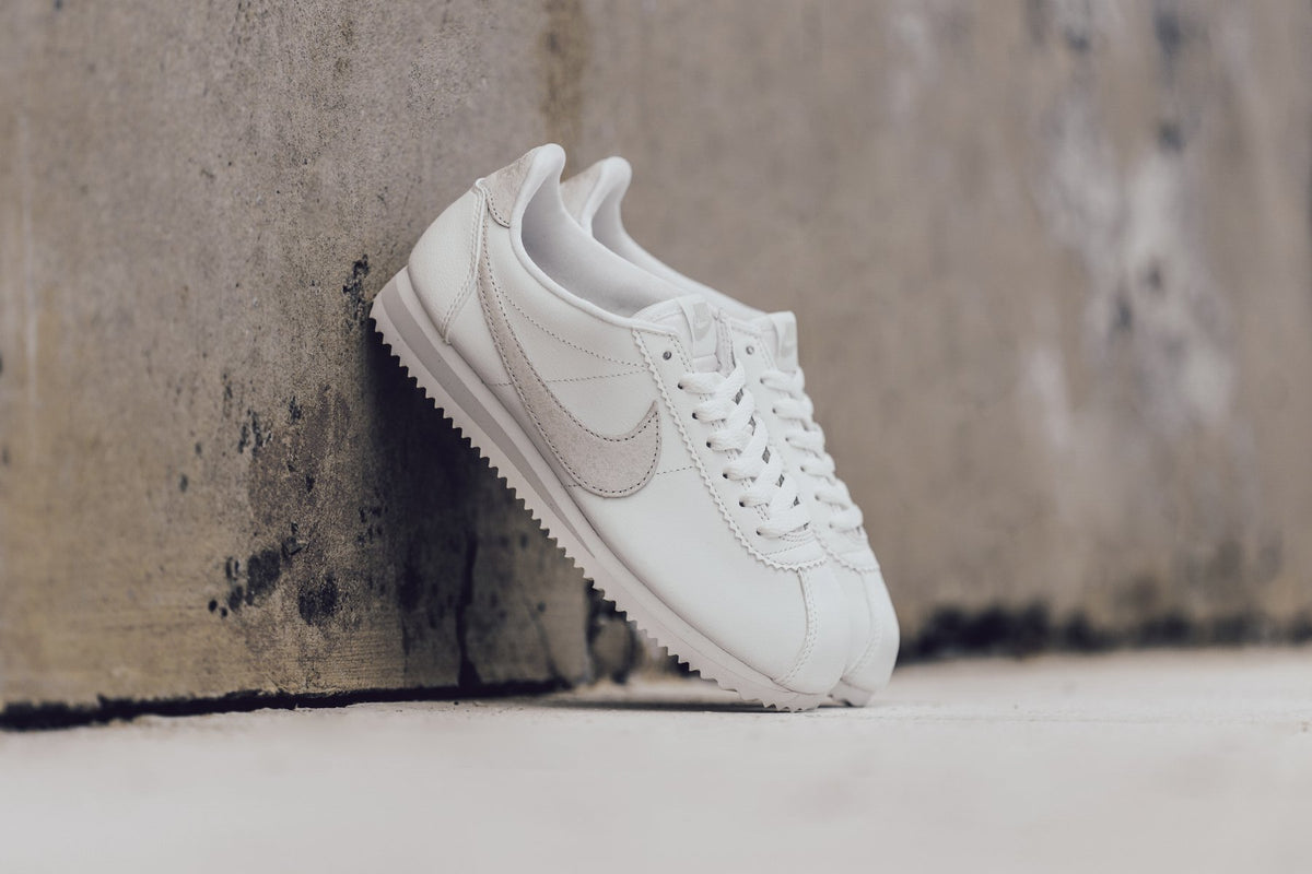 Nike Women's Classic Cortez Premium "Summit White/Light Bone" Available Now