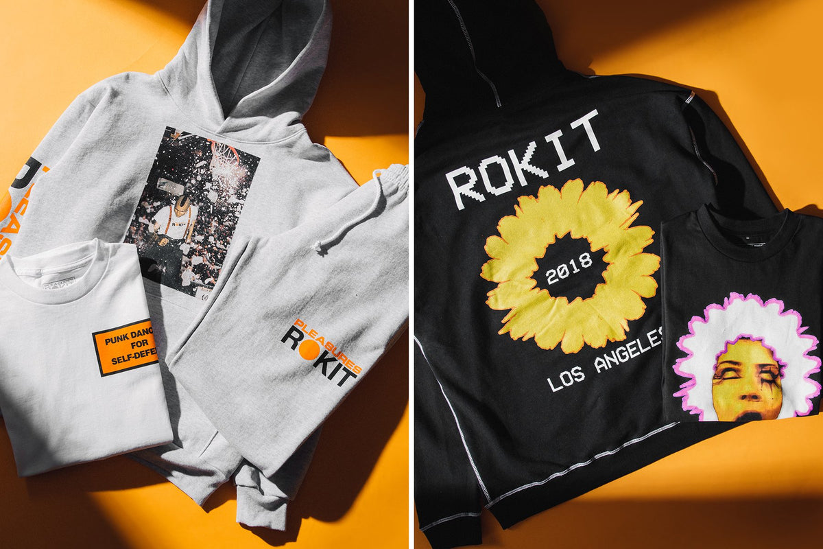 Pleasures x ROKIT Apparel Available Now