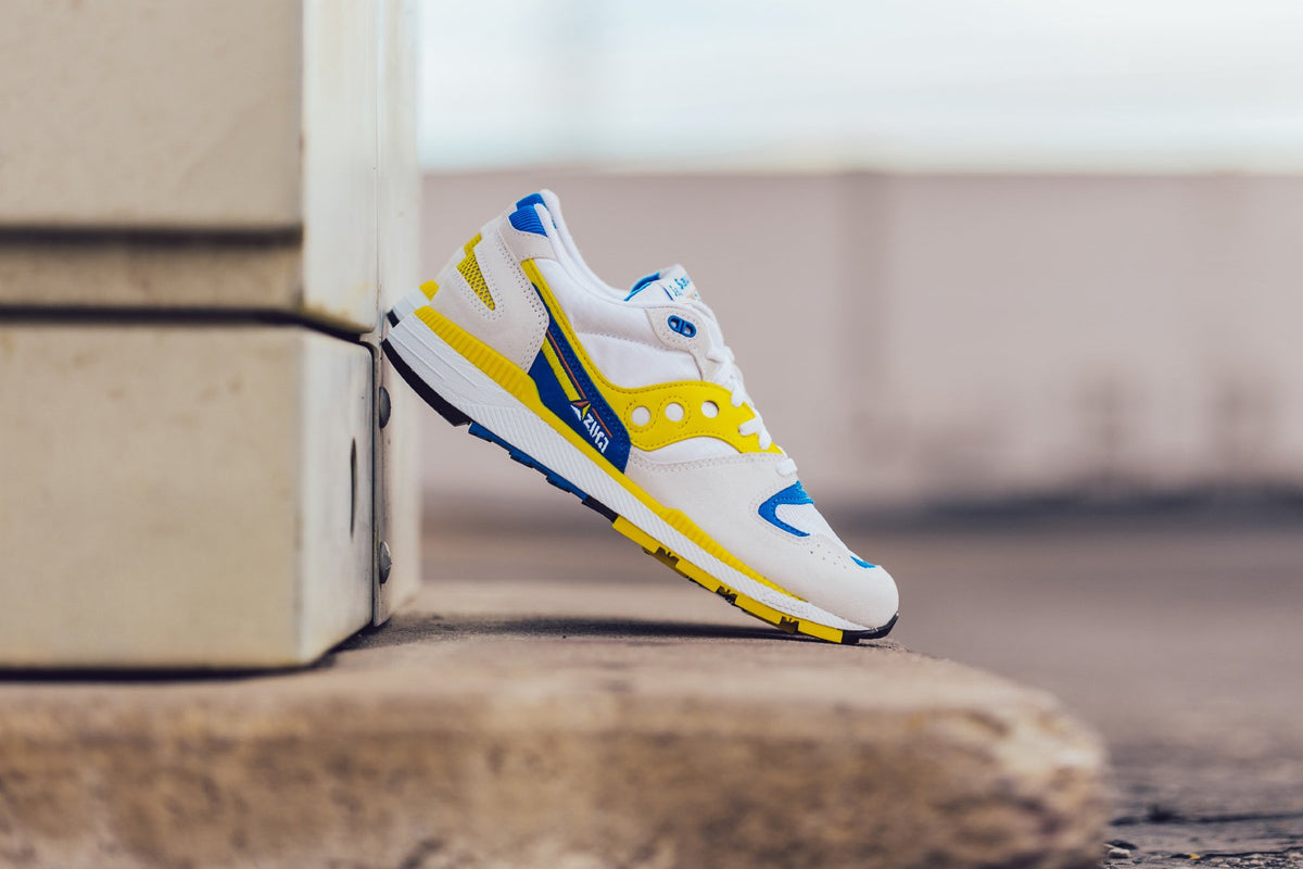 Saucony Azura "White/Yellow-Blue" Available Now