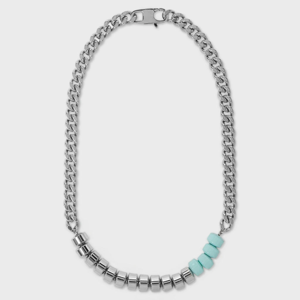 Merge Candy Charm Necklace - Silver/Sea