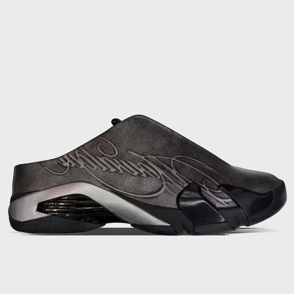 14 Retro Mule - Black/Metallic Silver/Burnt Red