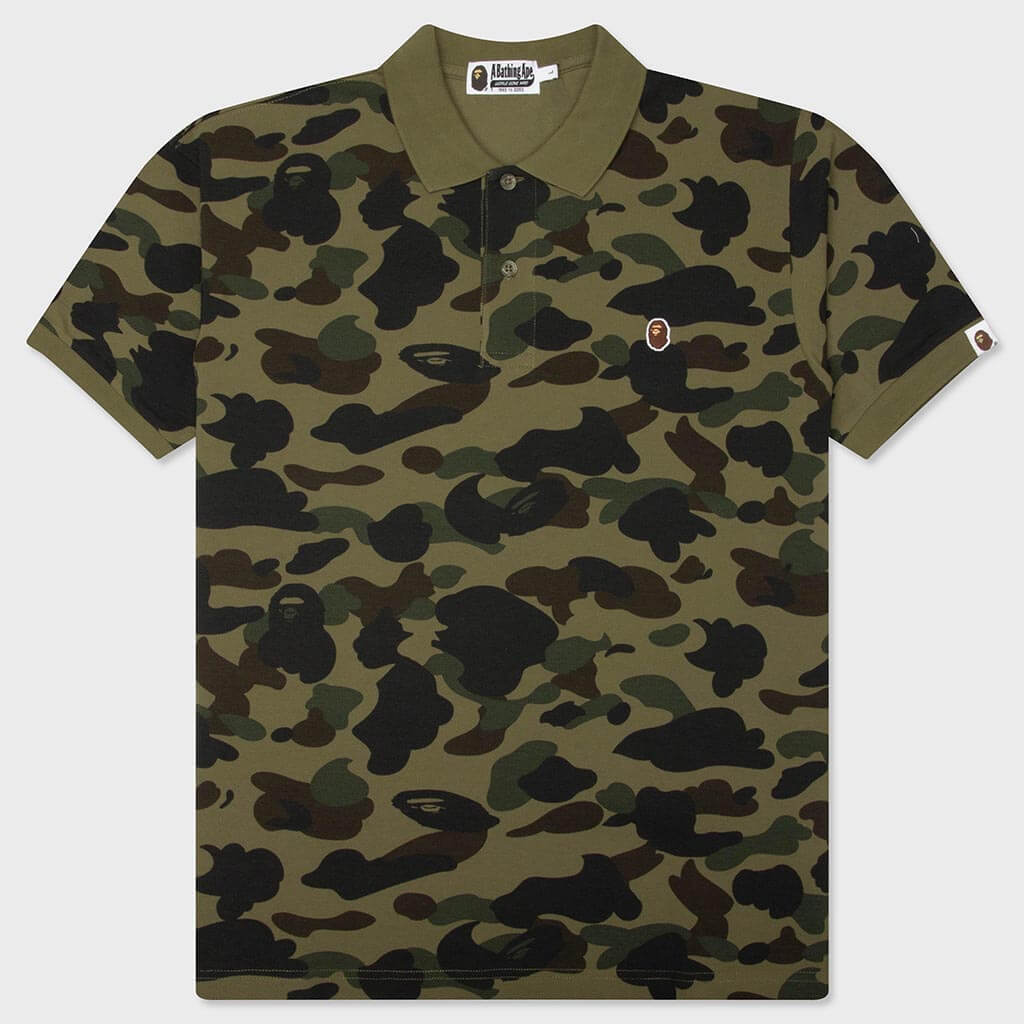 1st Camo One Point Regular Fit Polo Shirt - Green