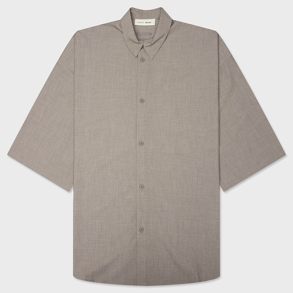 3/4 Sleeve Button Up Shirt - Seal