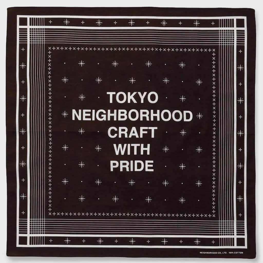 Line Pattern Bandana - Brown
