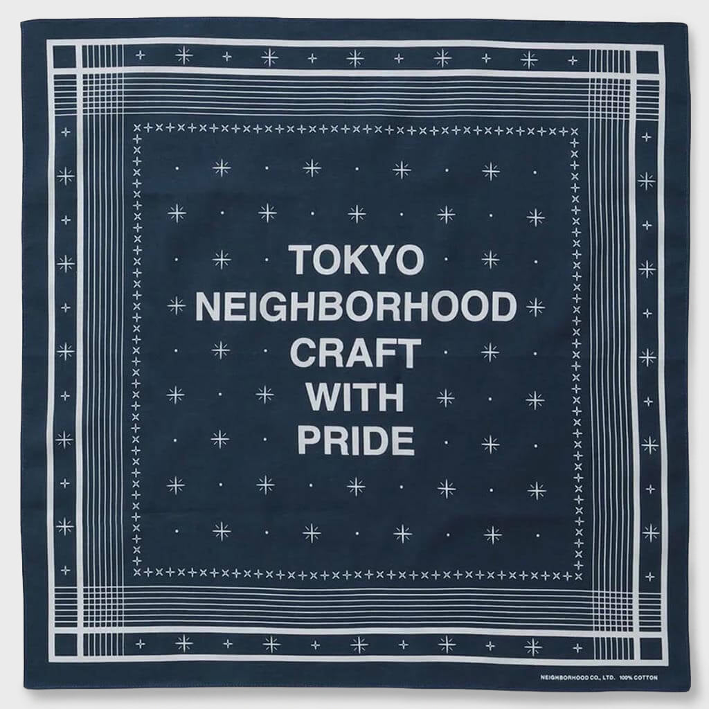 Line Pattern Bandana - Navy