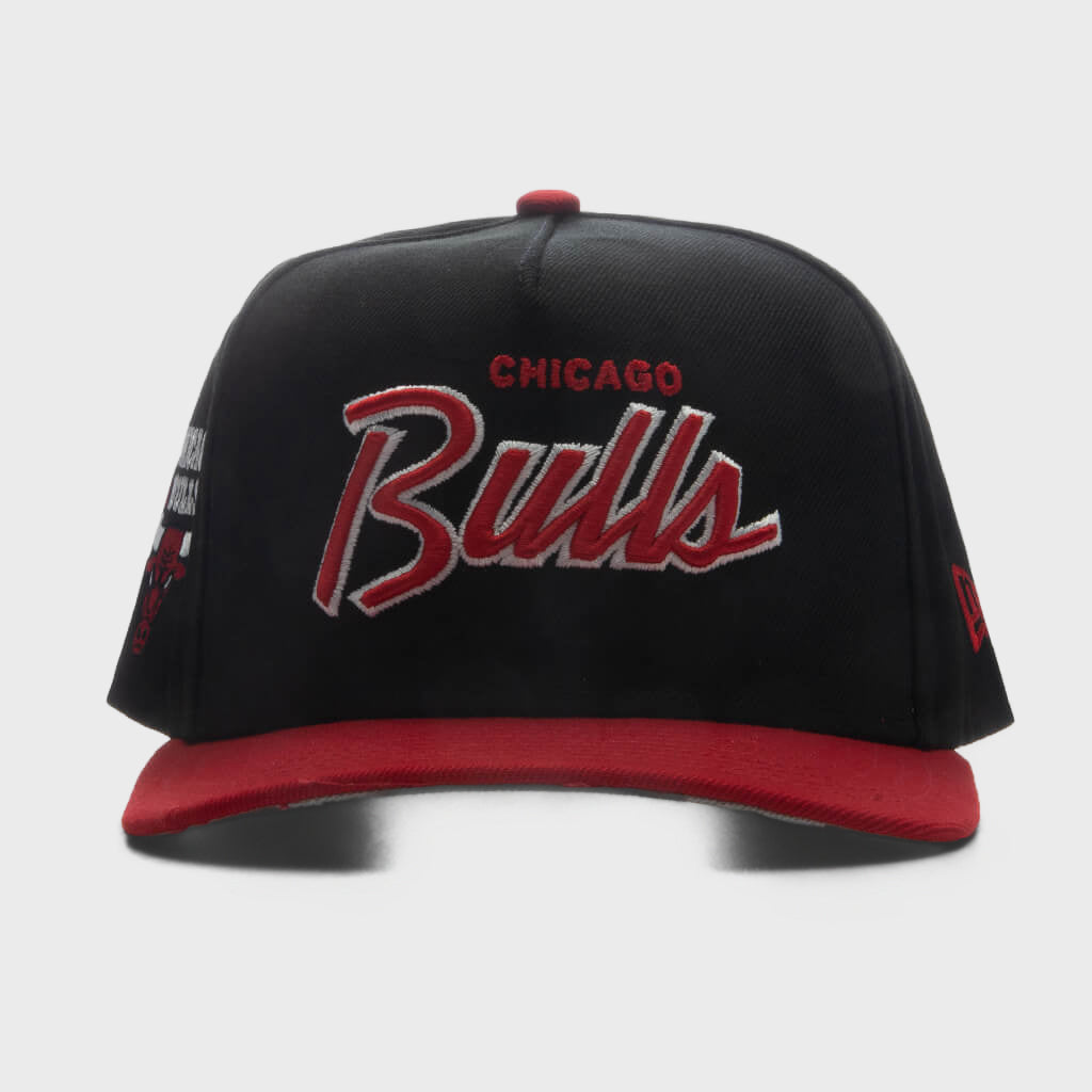 9FIFTY A-Frame Curved Hardwood Classics Script Snapback - Chicago Bulls