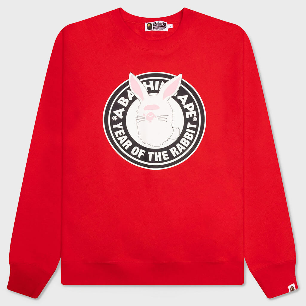 Year Of The Rabbit Crewneck - Red
