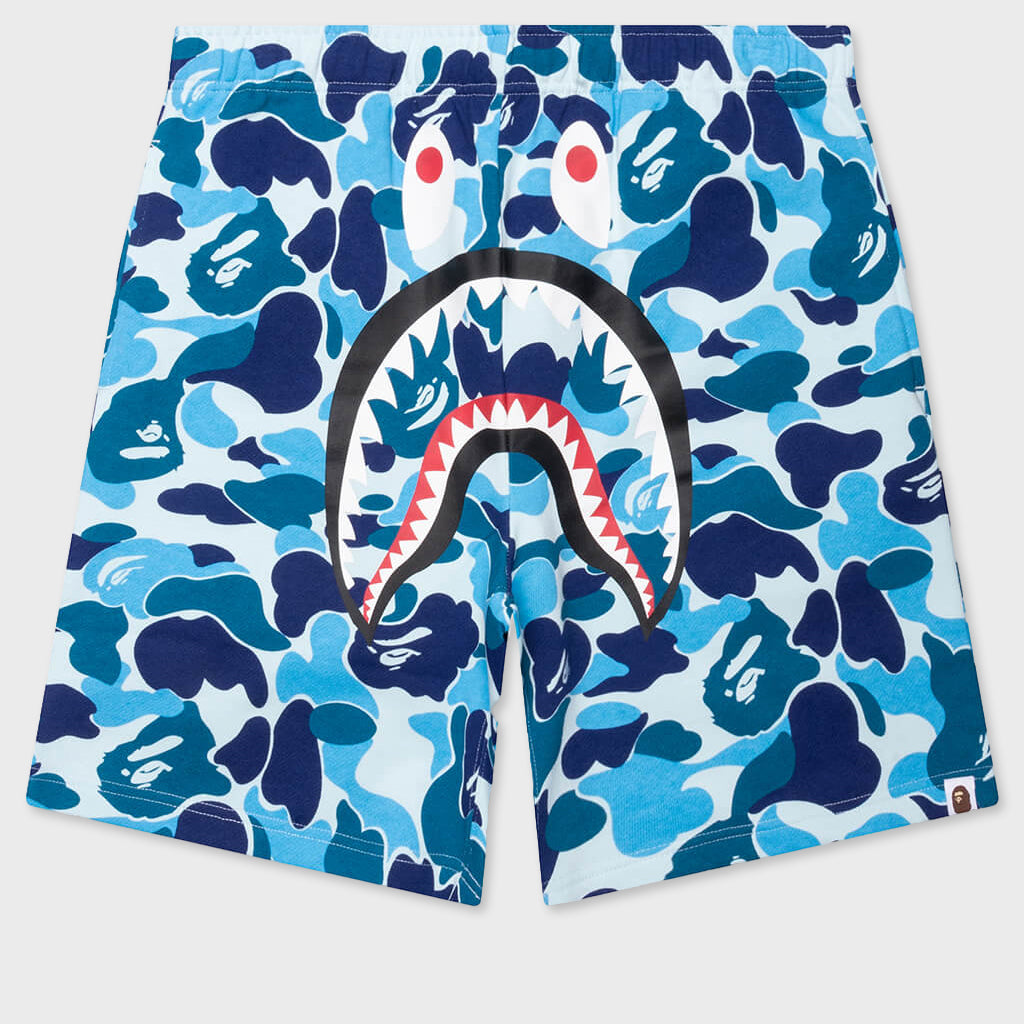 ABC Camo Shark Sweat Shorts - Blue