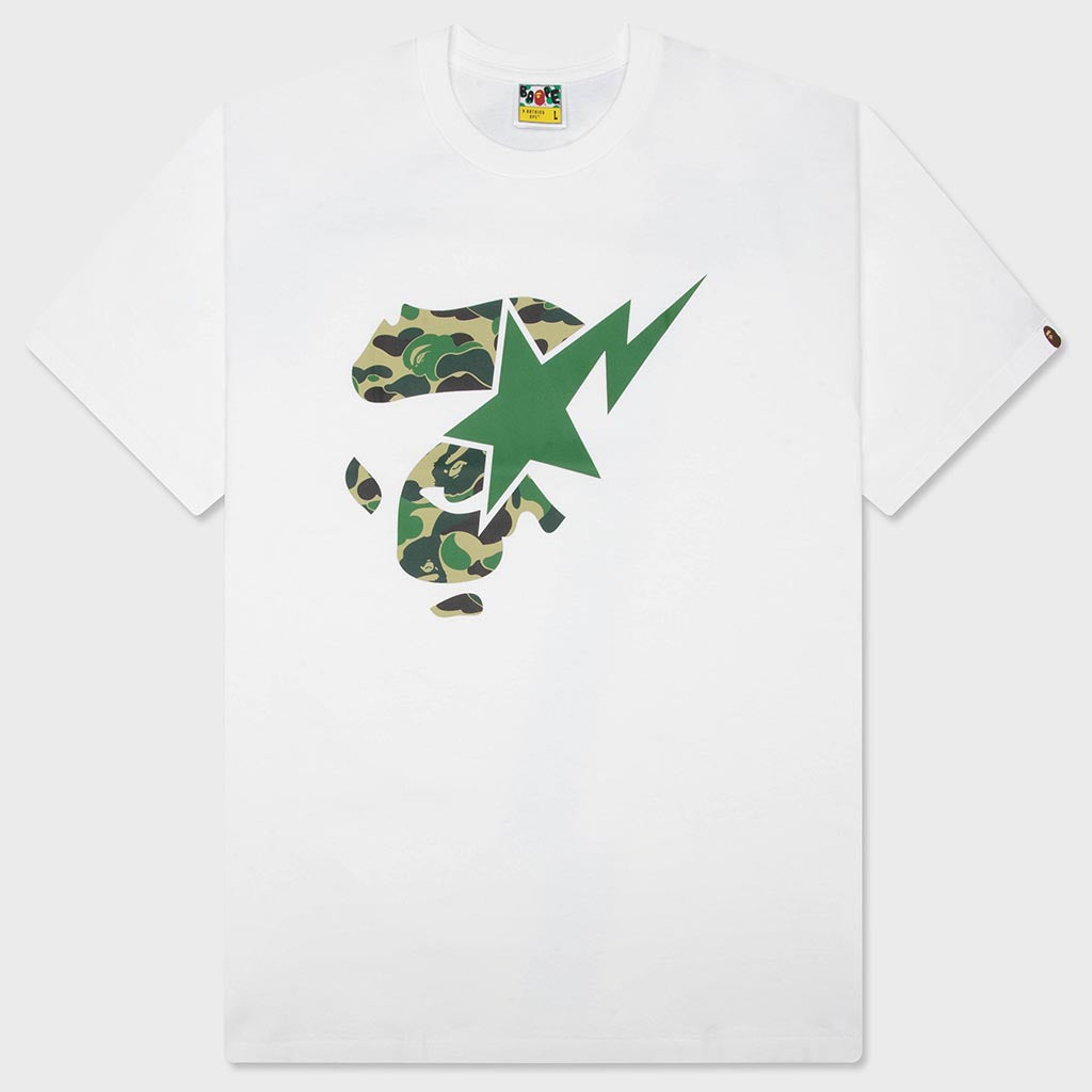 ABC Camo Ape Face STA Tee - White/Green