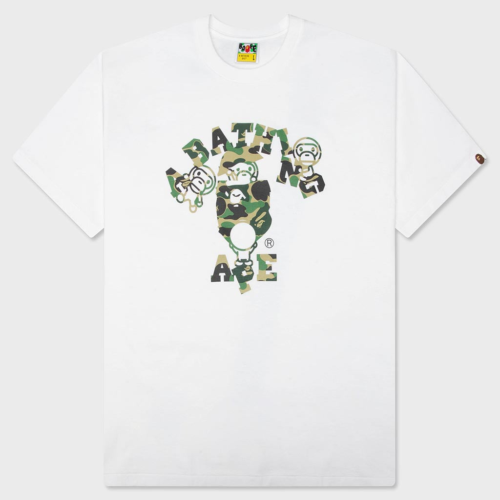 ABC Camo College Milo Tee - White/Green