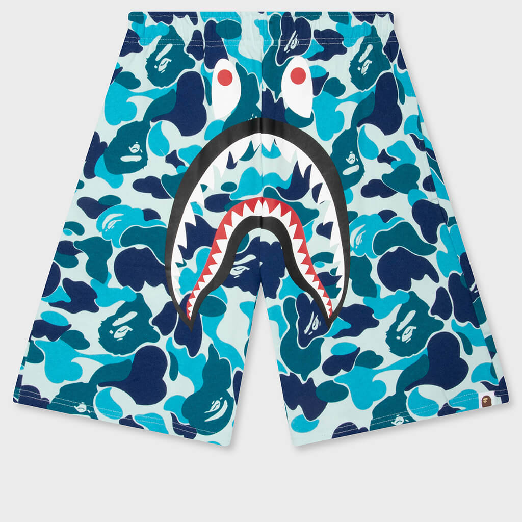 ABC Camo Shark Sweat Shorts - Blue