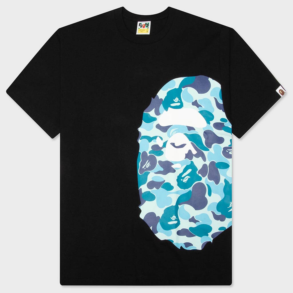 ABC Camo Side Big Ape Head Tee - Black/Blue