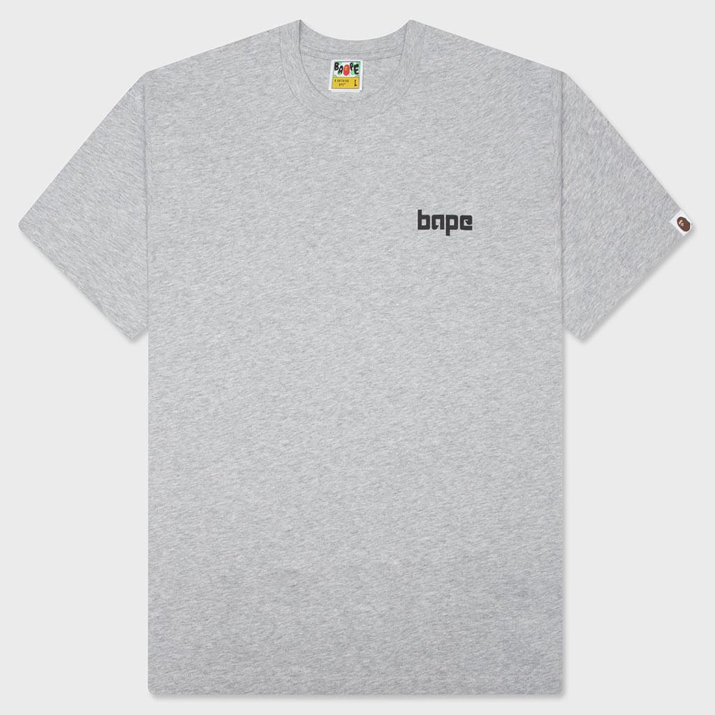 A Bathing Ape Logo Tee - Gray