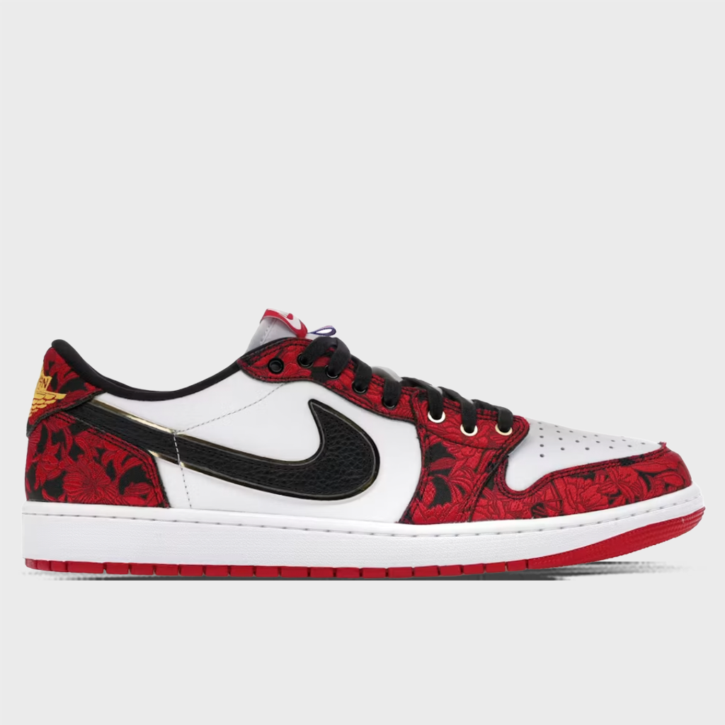 Air Jordan 1 Retro Low OG 'Garden' - Black/Summit White/Laser Fuchsia/Varsity Red