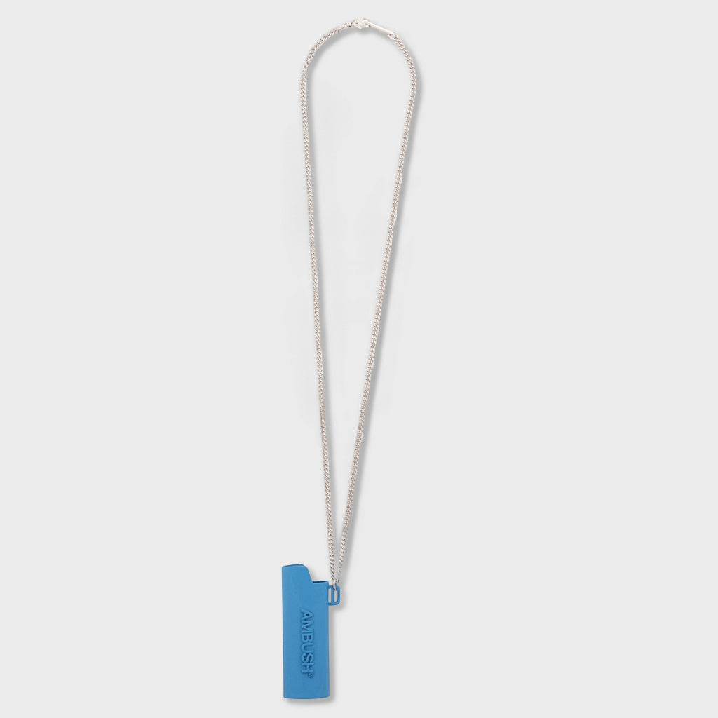 Logo Lighter Case Necklace L - Blue/Silver