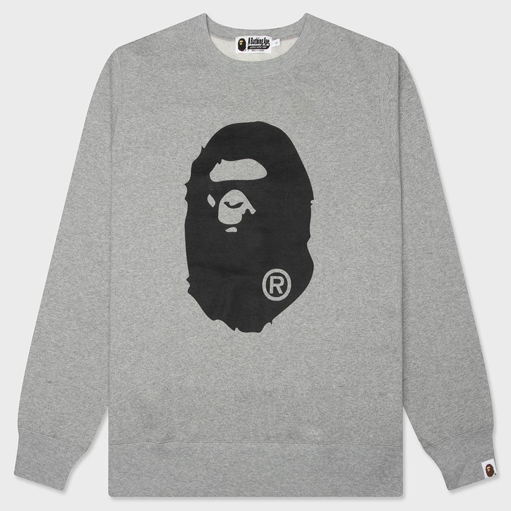 Big Ape Head Crewneck Sweatshirt - Gray