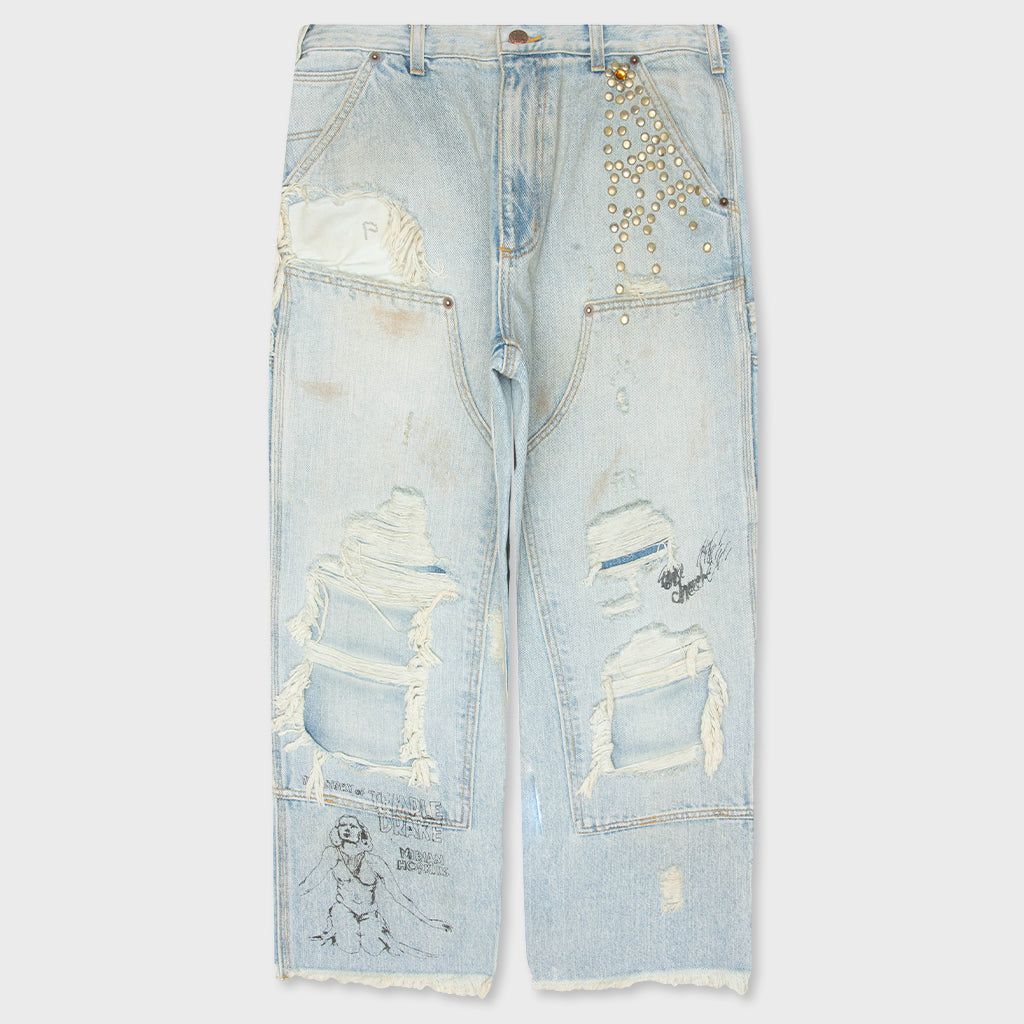 Busted Double Knee Jean - Denim