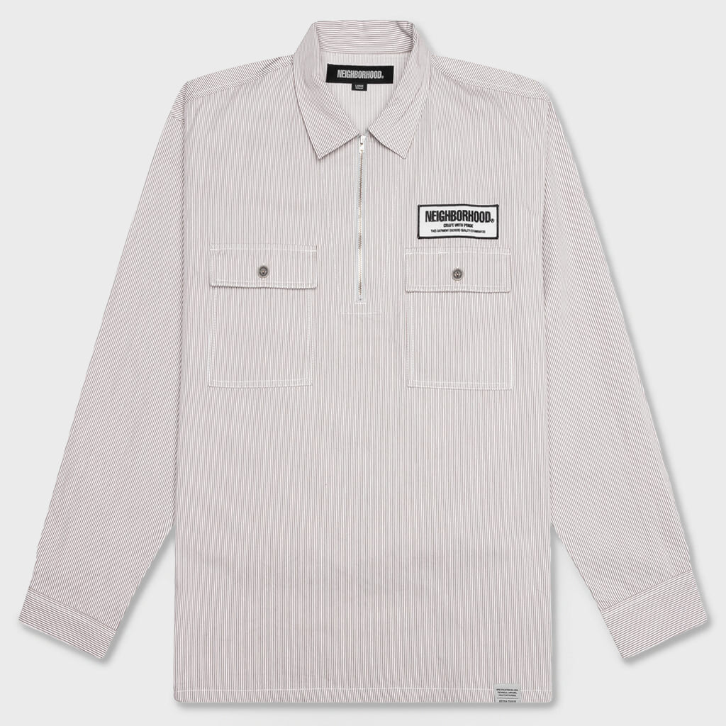 Classic Work L/S Pullover Shirt - Beige