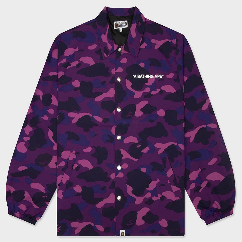 Color Camo Coach Jacket - Purple