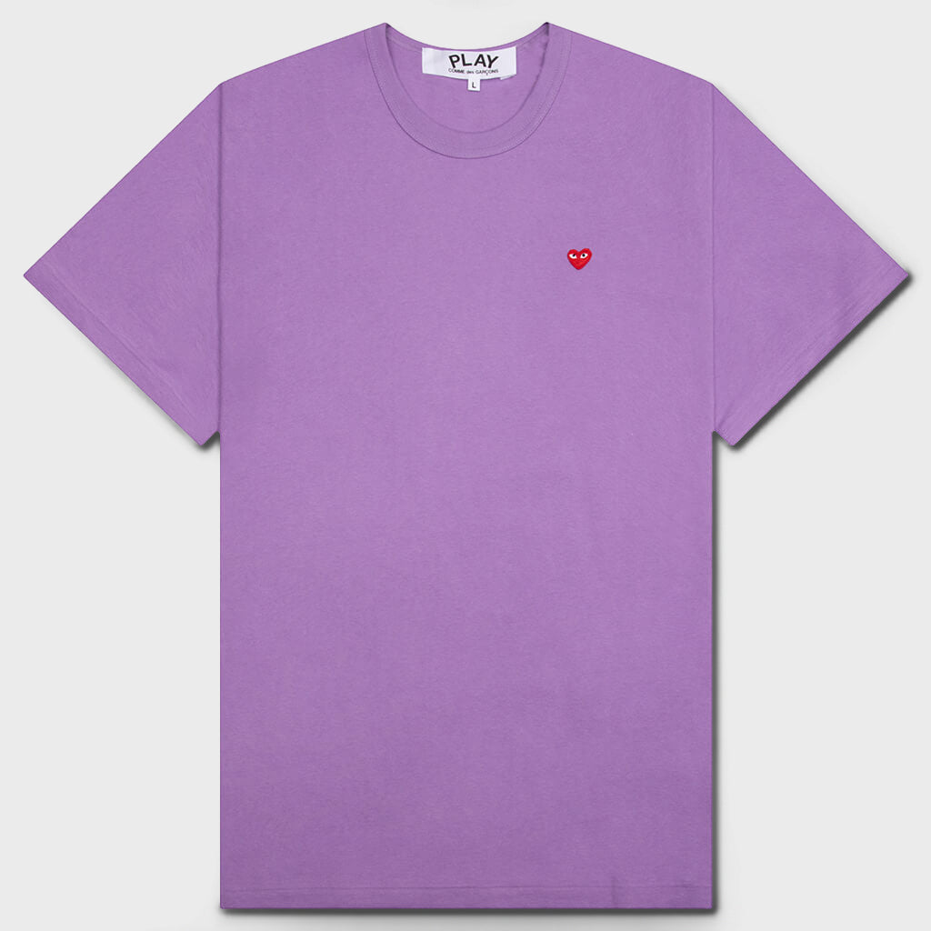 Small Red Heart T-Shirt - Purple