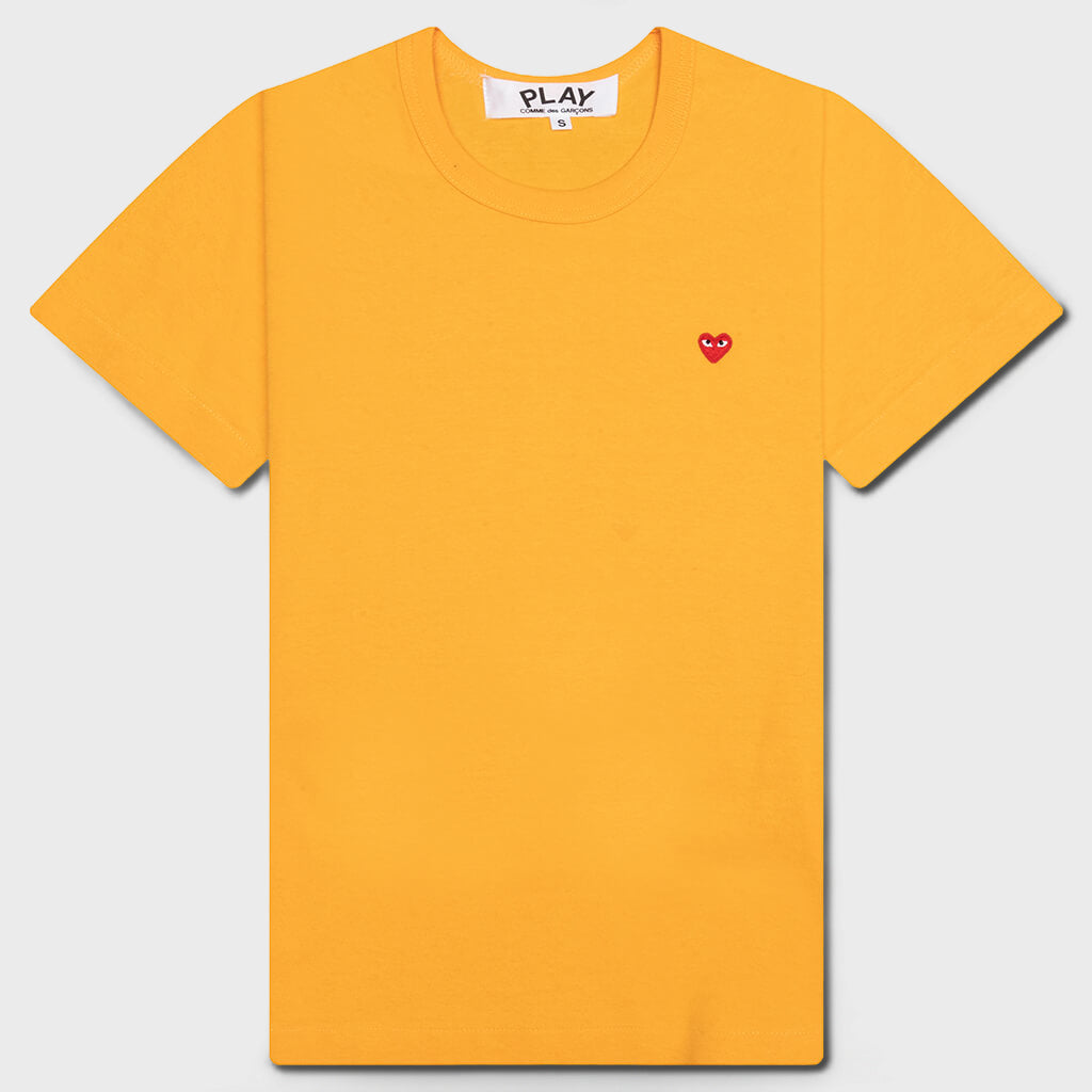 Women's Small Heart T-Shirt - Orange